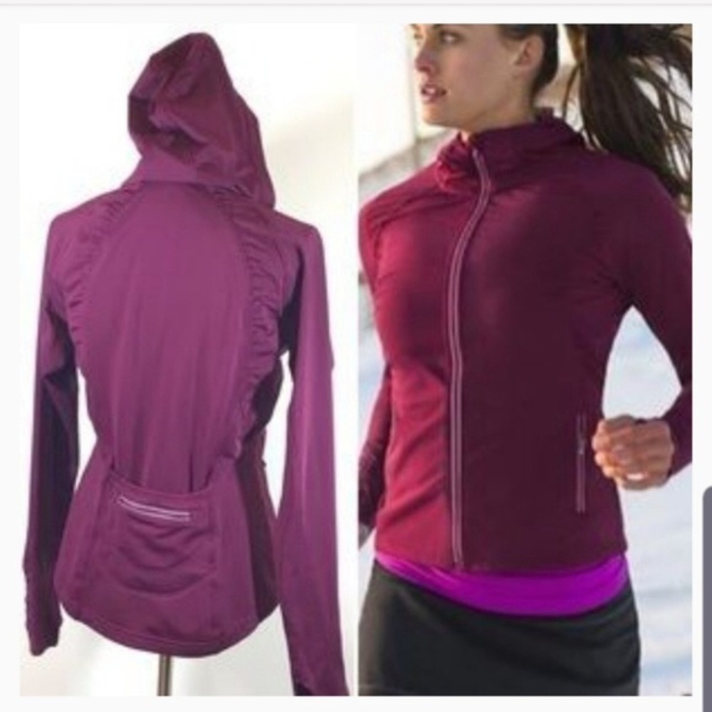 Athleta Half Mile Hoody in Burgundy